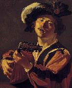 Dirck van Baburen The Lute player. oil on canvas